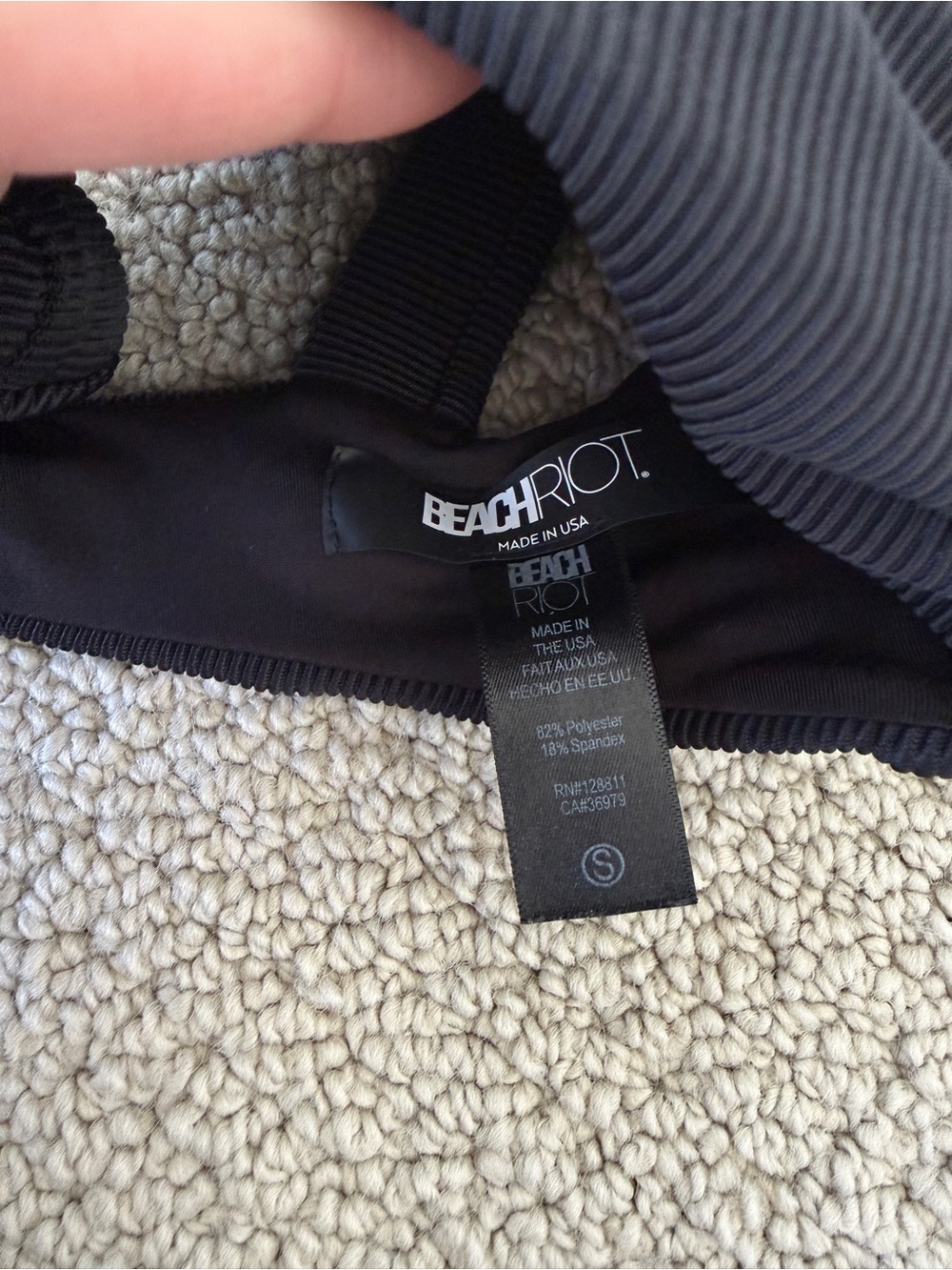 Beach Riot Black Ruffle Bikini Two-Piece - Picture 3 of 3